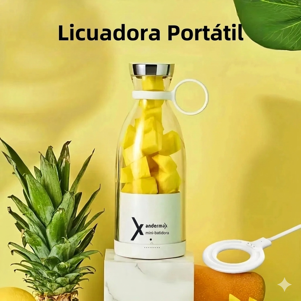 Licuador Portátil, tu compañera ideal de viaje y aventuras.
