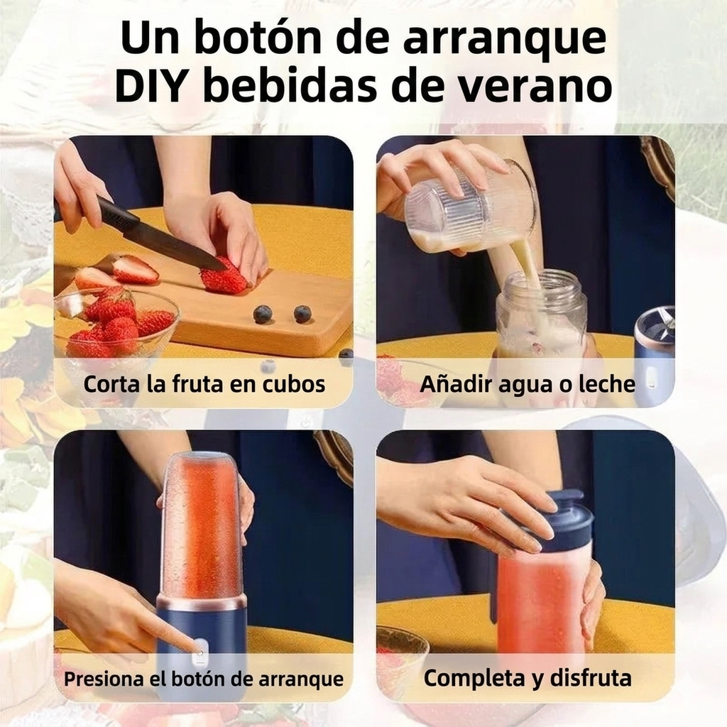 Licuadora portátil USB, la favorita de quienes no tienen tiempo que perder.