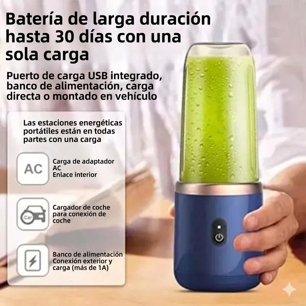 Licuadora portátil USB, la favorita de quienes no tienen tiempo que perder.