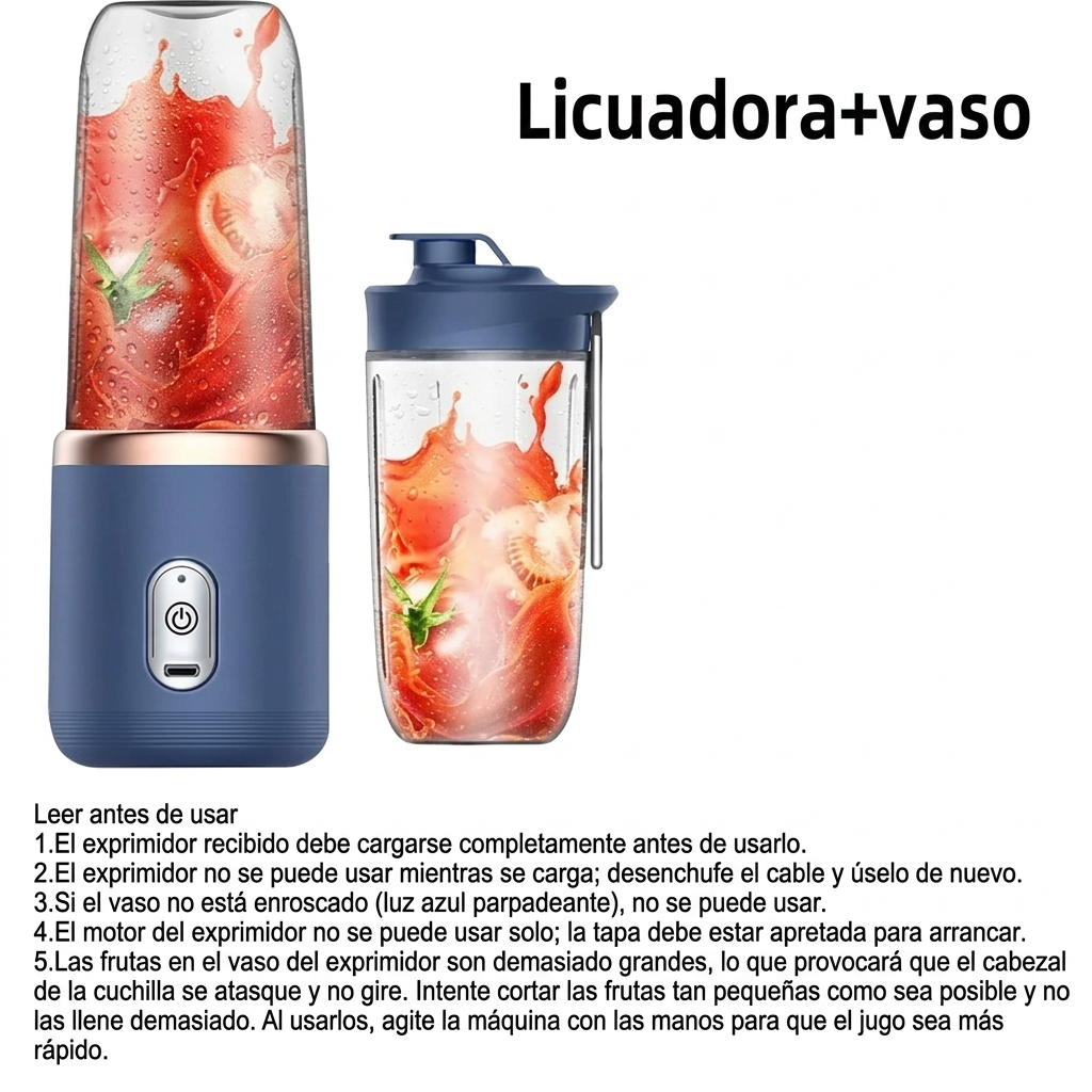 Licuadora portátil USB, la favorita de quienes no tienen tiempo que perder.