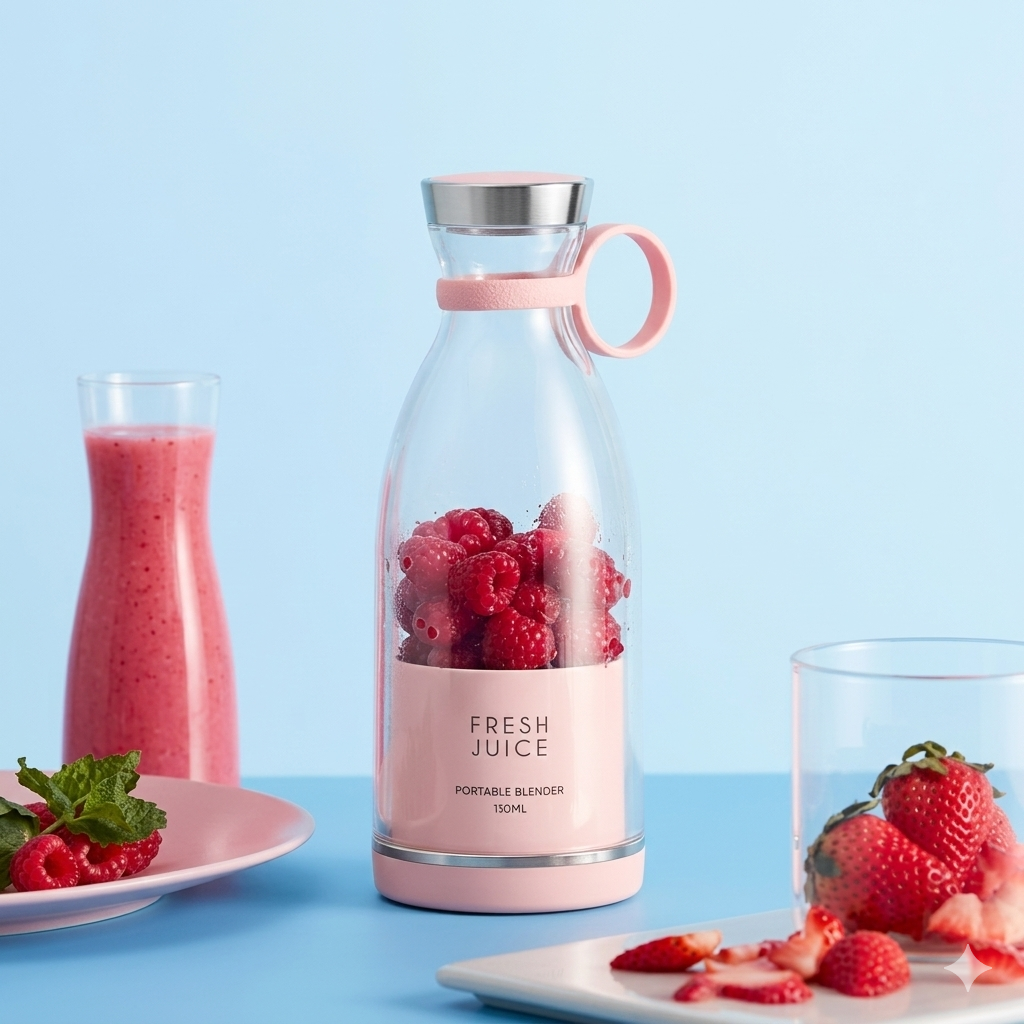 Licuador Portátil, tu compañera ideal de viaje y aventuras.